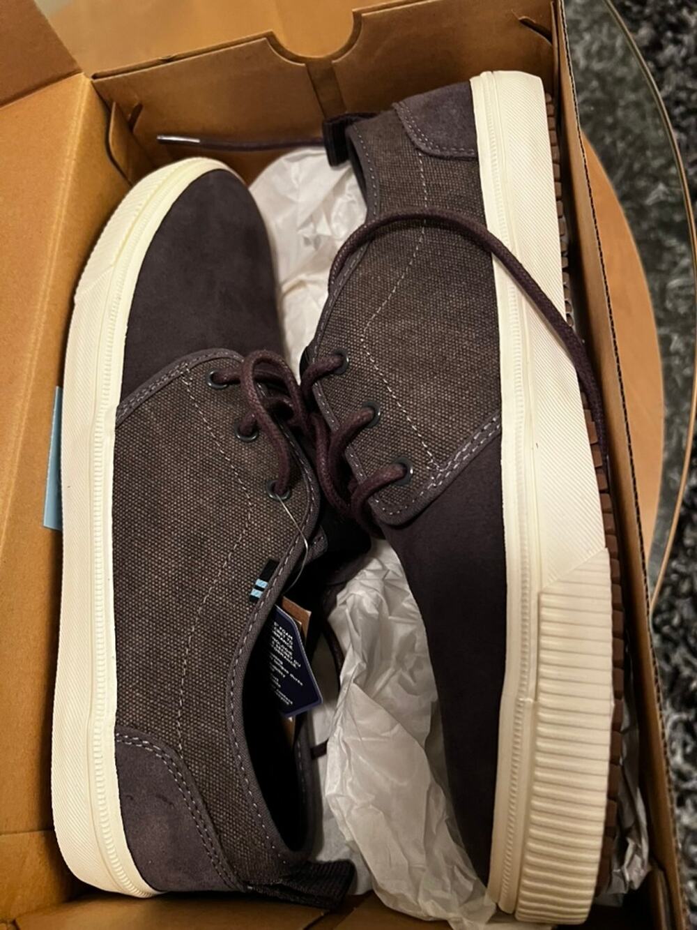 TOMS Carlo Terrain Water Resistant Sneaker Men's Size 9.5 Pavement Grey suede